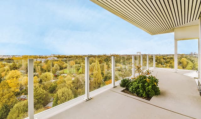 Glass railings for decks